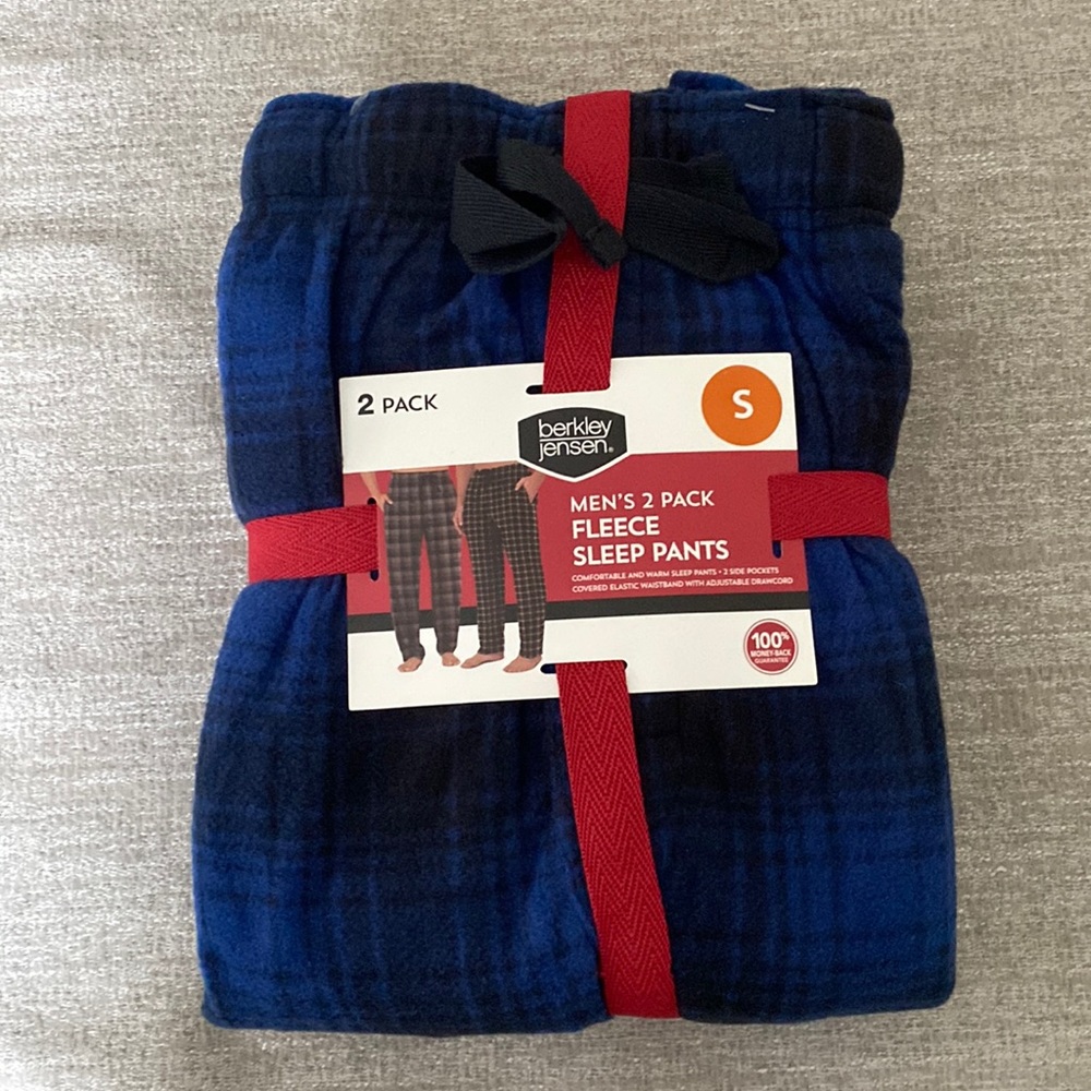 Berkley Jensen 2 piece Fleece Pajama Pants/pajama Bottoms. NWT. - Picture 2 of 9
